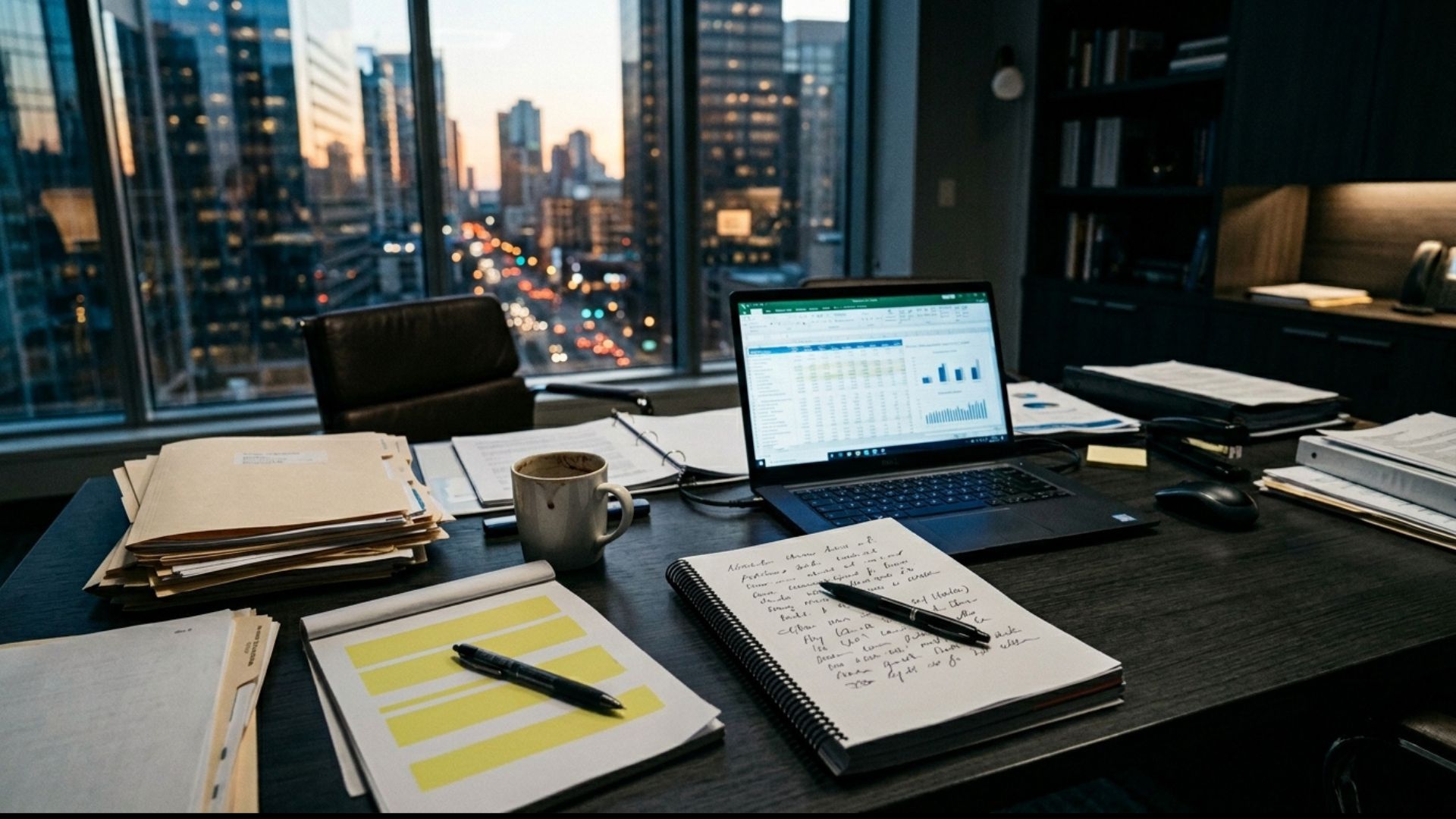 Busy professional's desk — the reality of manual admin in professional services